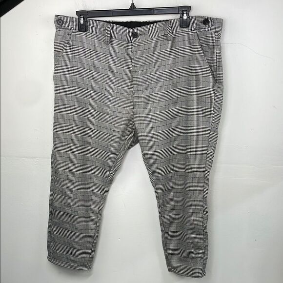 MNML Black and White Plaid Capri Men’s Pants size 40 - Picture 1 of 12